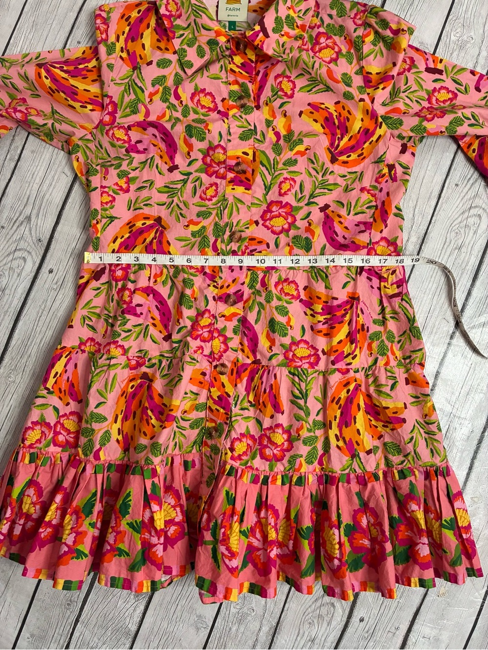 Farm Rio Painted Bananas Mini Dress - Picture 9 of 15